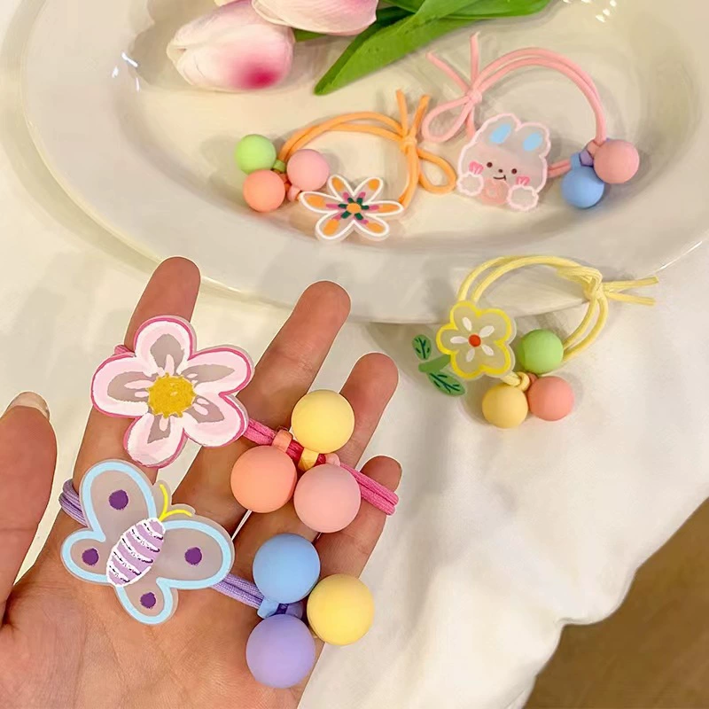 Children's hair tie, cartoon hair tie, no damage to hair, hair tie, hair band, little girl ponytail headwear, baby hair band Application Scenario
