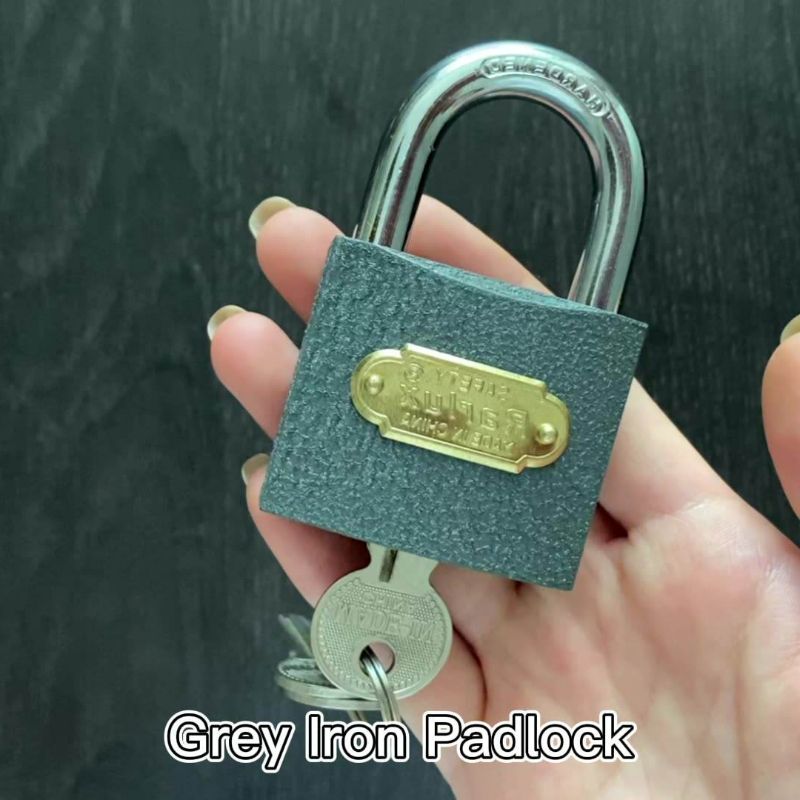 Rarlux 20 25 32 38 50 63 75Mm High Security Anti-Theft 3 Steel Key All Brass Cylinder Grey Iron Padlock Specification drawing