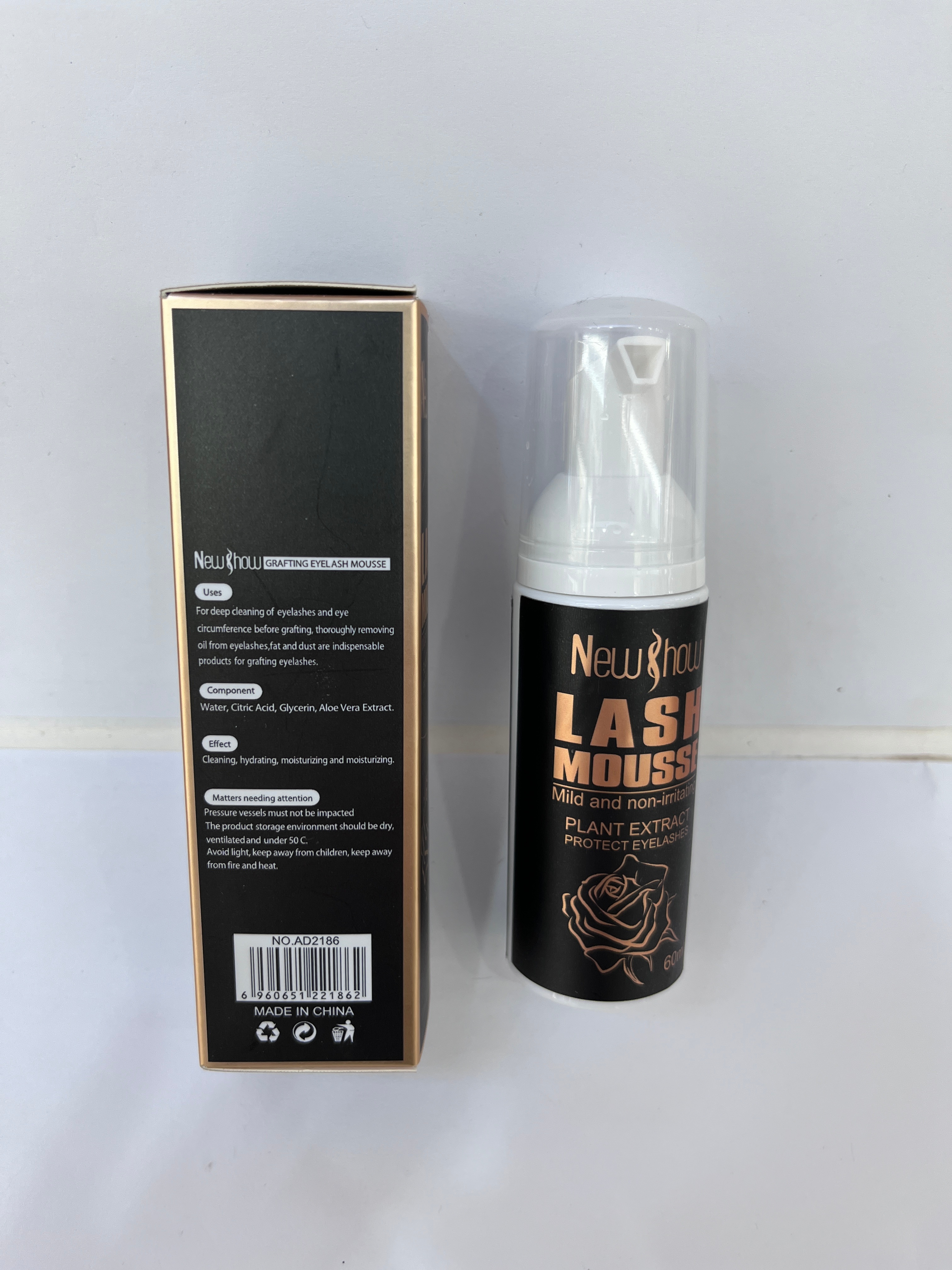 New Show Eyelash Eyelash Aid 60Ml Cleansing Mousse Specification drawing