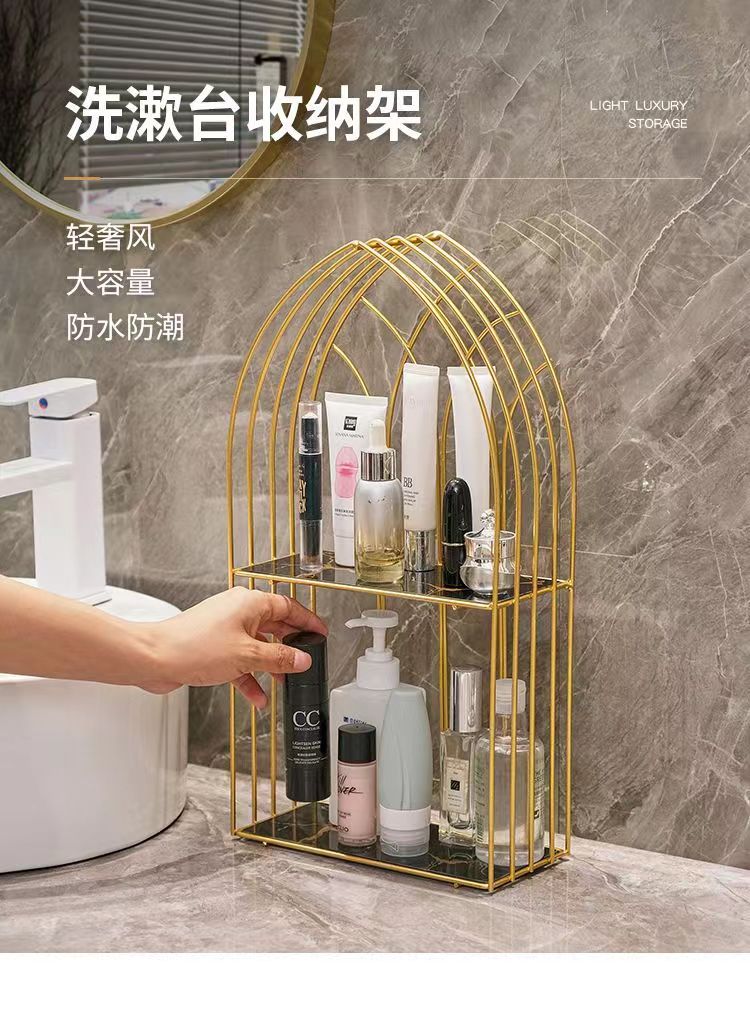 Bathroom storage rack, wall-mounted toilet without drilling, shower room, washbasin, and wall-mounted storage rack pic 1