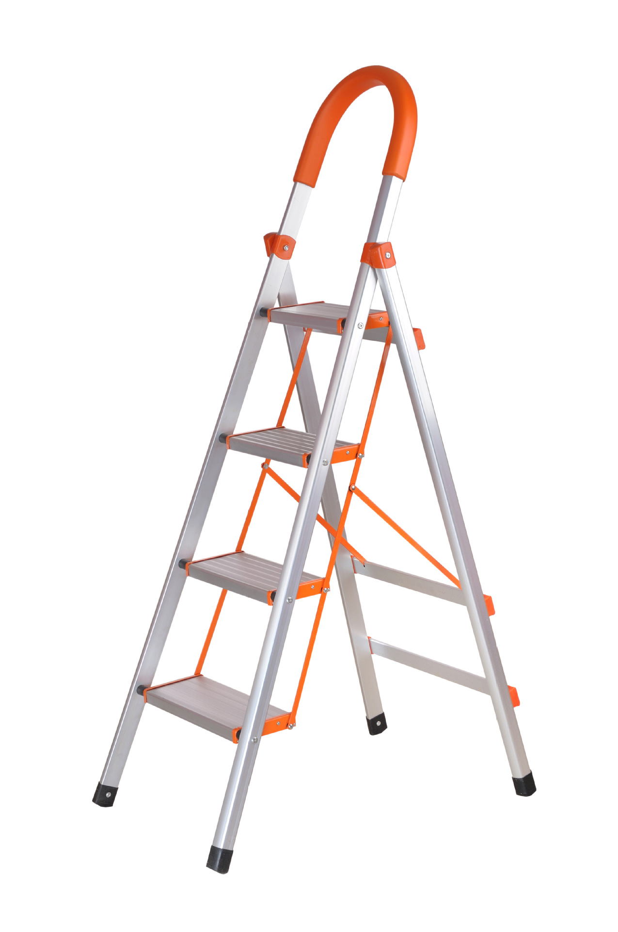 3步踏板梯定制家用折叠梯铝合金加厚防滑室内室外梯子