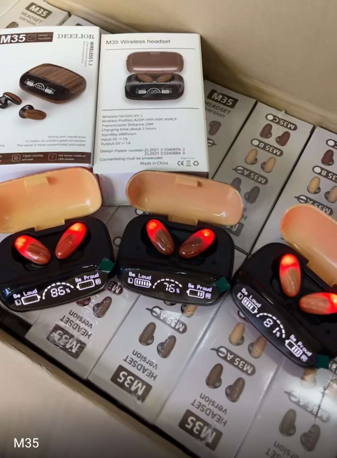 M35木纹蓝牙耳机 椭圆耳机详情图8