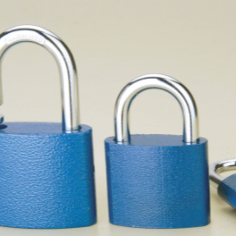 Rarlux High Safety Dispersible Solid Blue Plastic Lacquer Hardened Steel Manufacturing Iron Padlock Item Picture