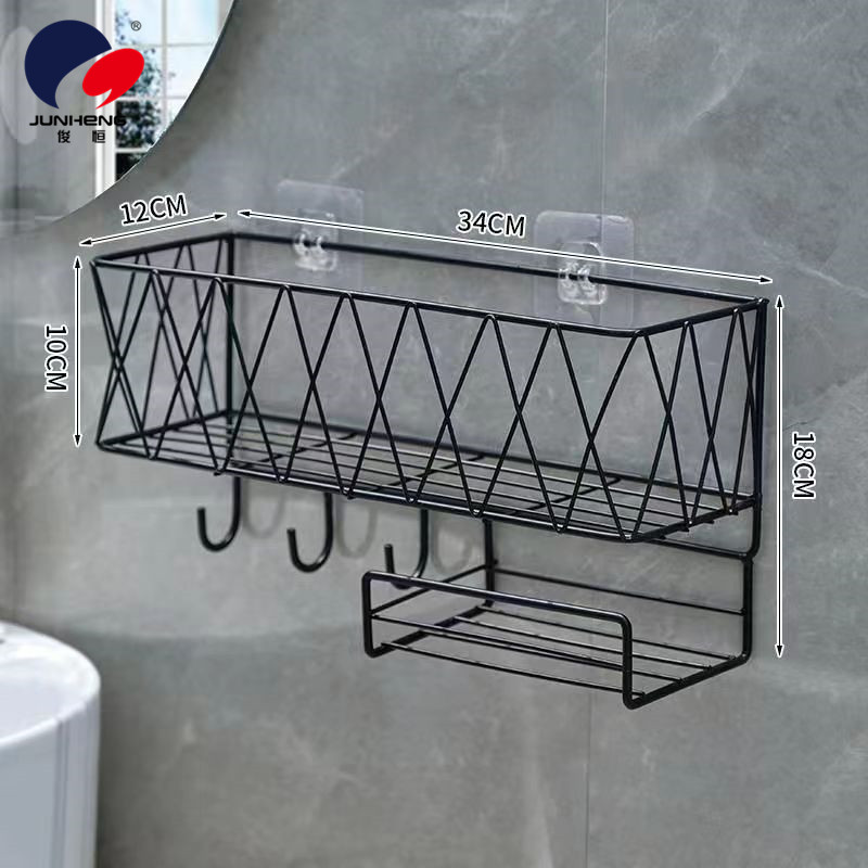New types of wall-mounted racks for bathrooms and toilets without drilling, wall storage baskets for bedrooms, and hanging racks for dormitories and bathrooms details Picture