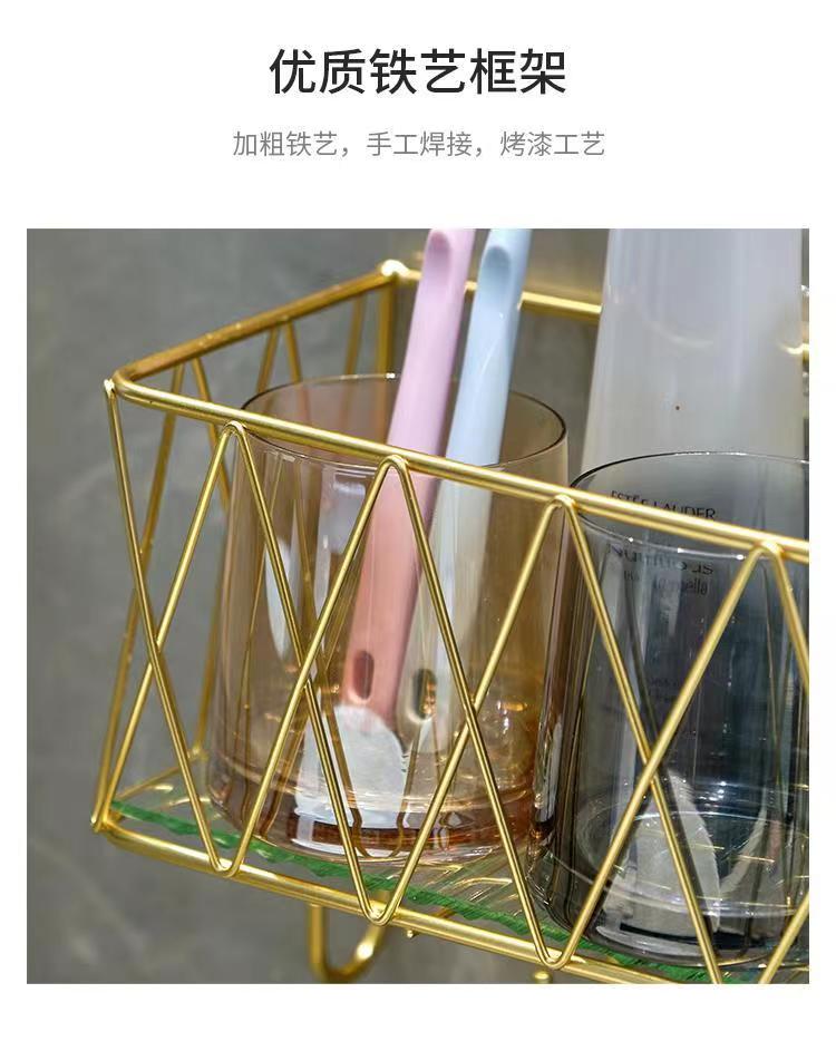 New types of wall-mounted racks for bathrooms and toilets without drilling, wall storage baskets for bedrooms, and hanging racks for dormitories and bathrooms pic 5