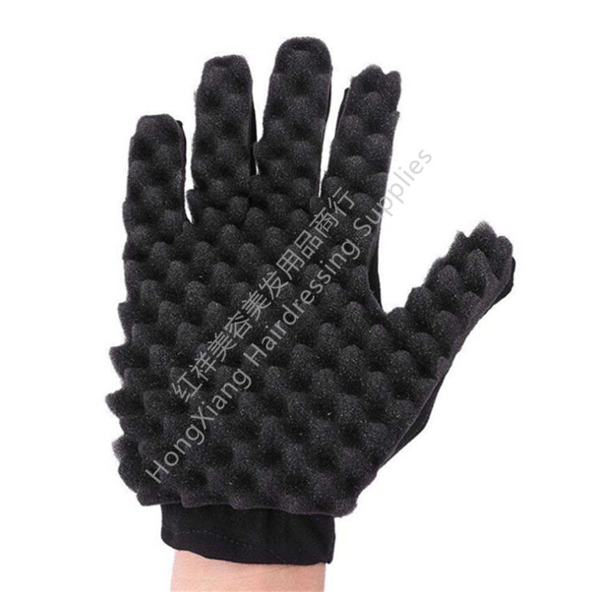 Sponge wipe tools Black curly hair gloves Styling gloves Curly hair sponge hair tools sponge gloves