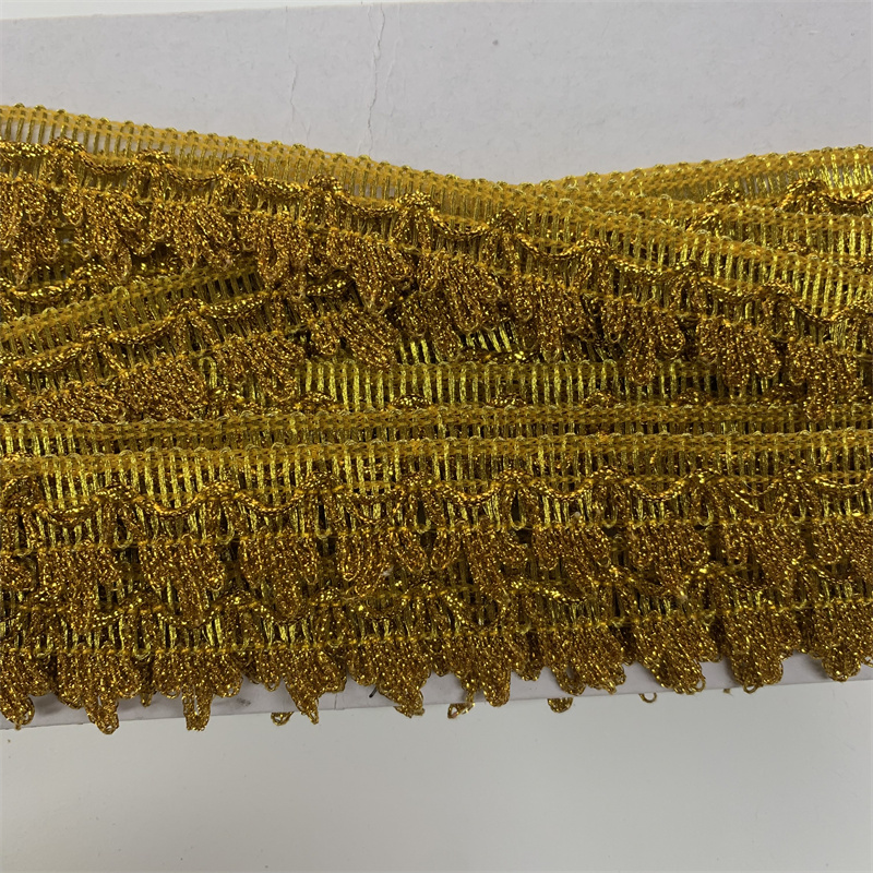 Golden triangular mountain-shaped lace home textile decorative clothing accessories details Picture