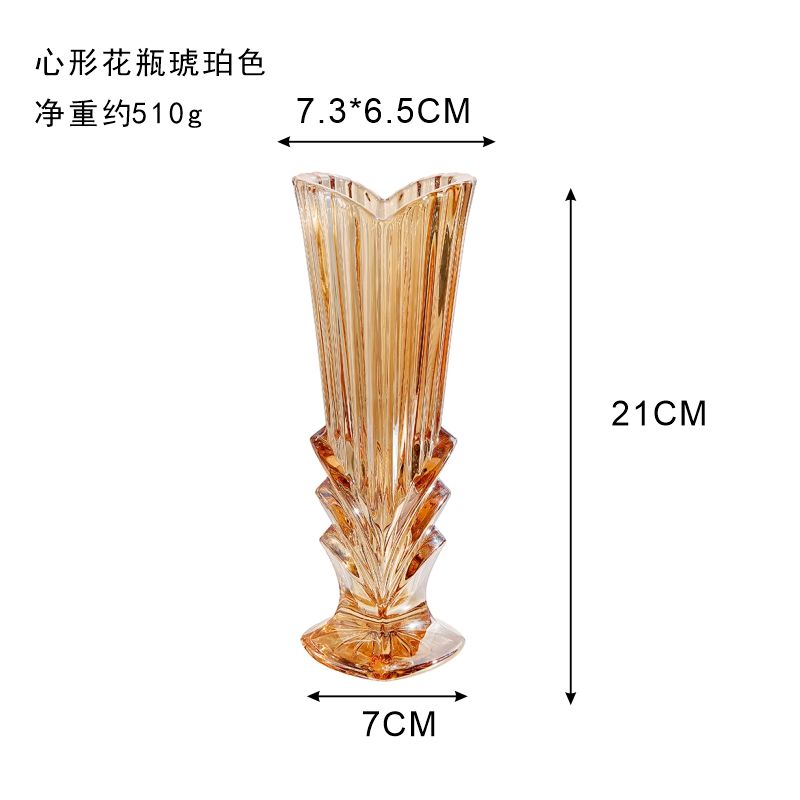 玻璃水养插花/客厅装饰摆件/个性水晶花瓶细节图