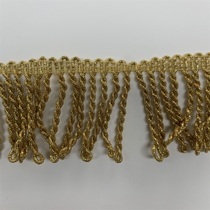 Gold Rope Fringe Lace Gold Twist Fringe Fringe Lace Accessories details Picture
