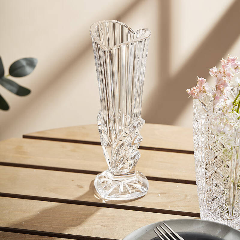   创意简约水晶玻璃花瓶  水养插花 玻璃花瓶 透明玻璃客厅装饰摆件  小心形花瓶