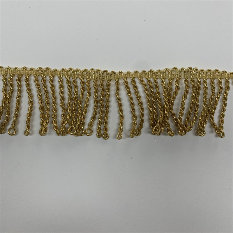 Gold Rope Fringe Lace Gold Twist Fringe Fringe Lace Accessories Application Scenario