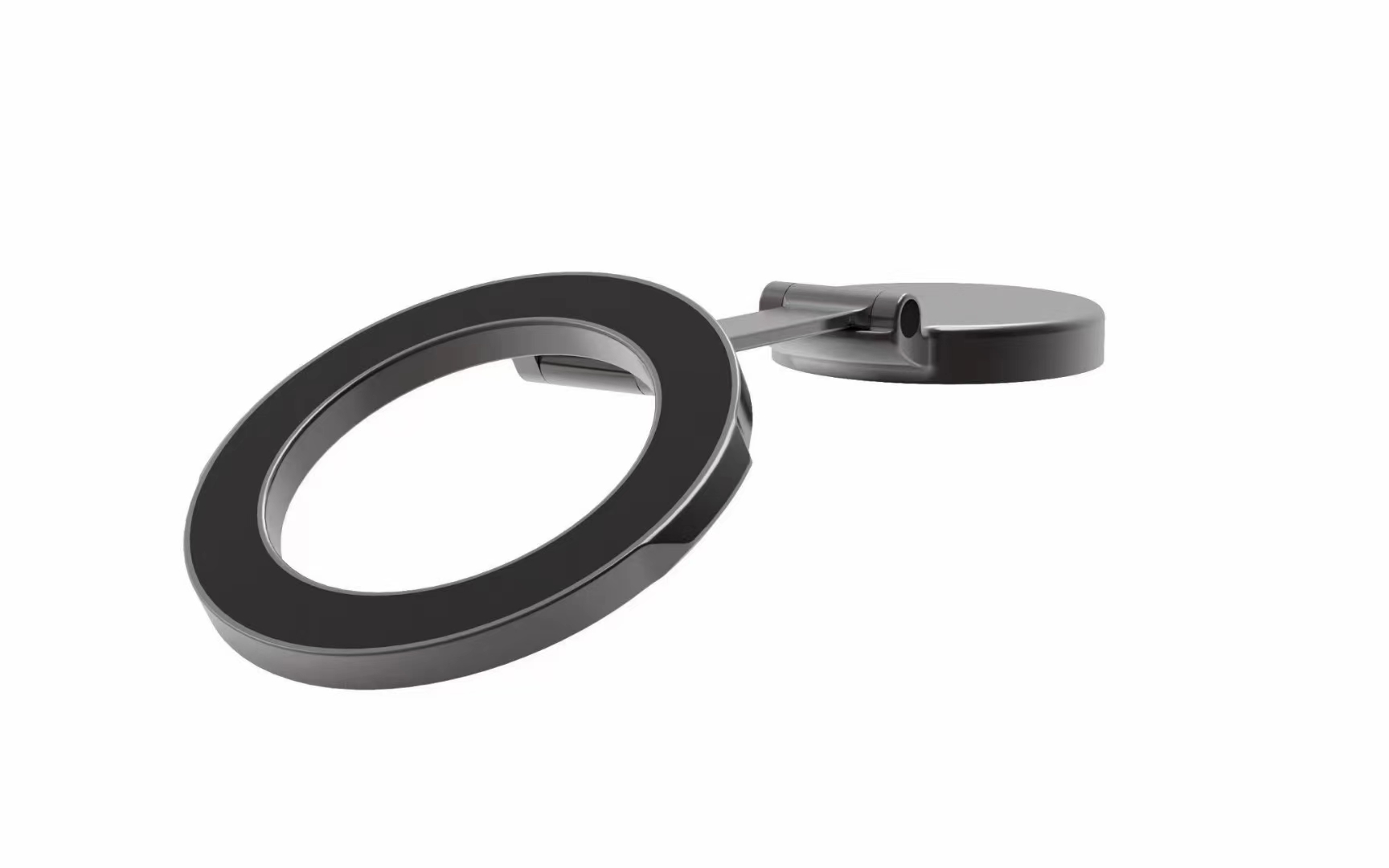 2023 Car bracket suction cup Zinc alloy metal adhesive magnet, super strong magnetic force navigation, lazy high-end mobile phone bracket, foldable and 360-degree rotatable, compatible with both Apple and Android Specification image
