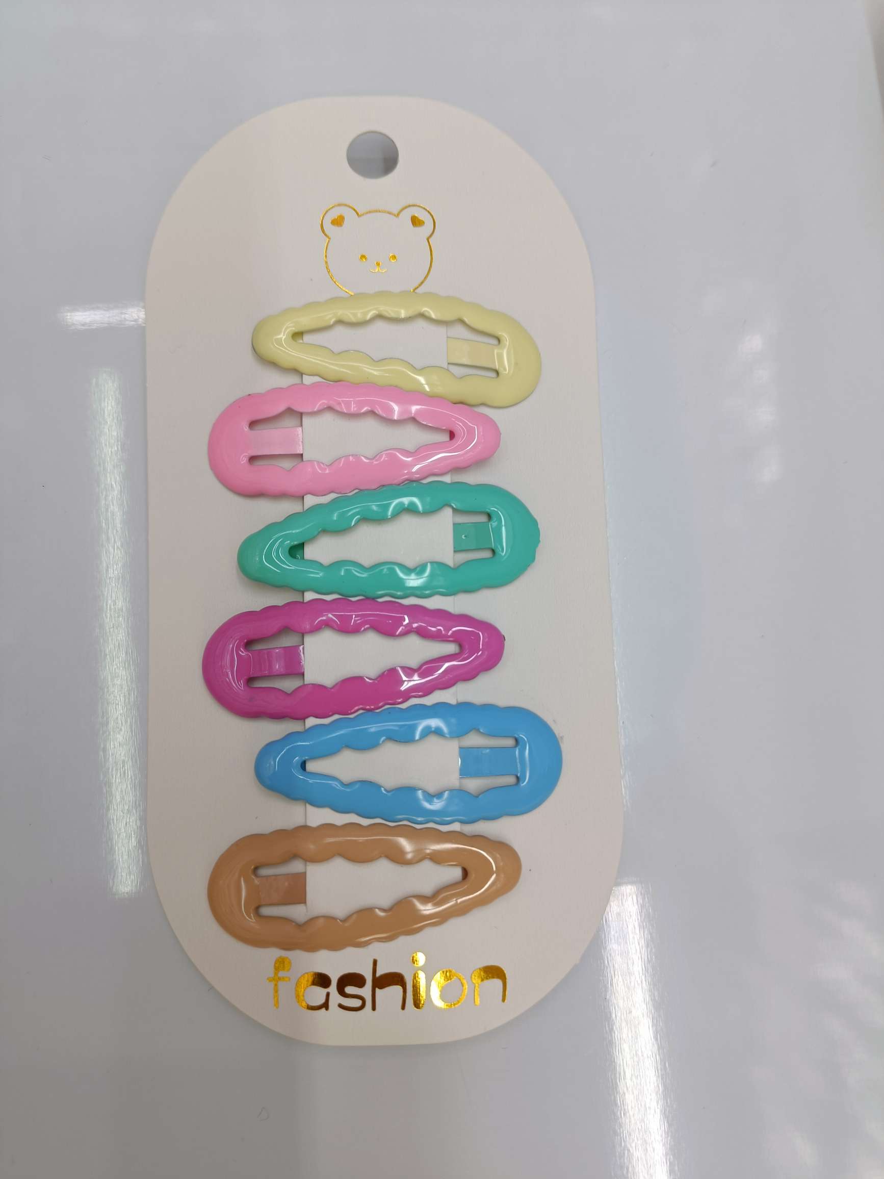 少女套塑托园BB夹梅红色十软陶配件压夹女孩可爱外贸内销水果糖果色几何形流海夹留海夹粉红儿童详情图5