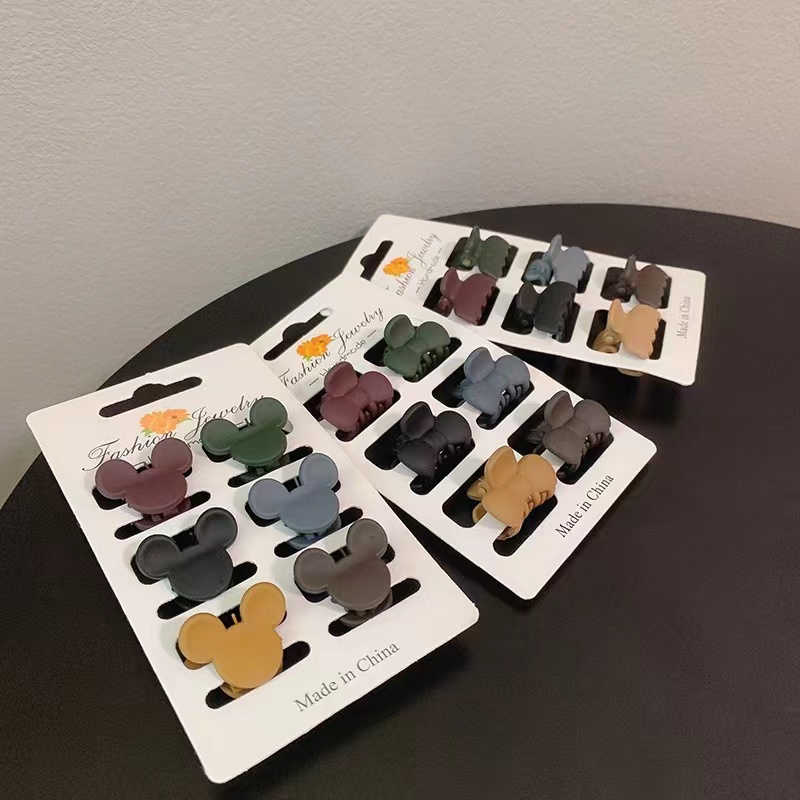 Small side simple bangs clip, small InS-style Korean style clip, 6-piece mixed color set Specification image