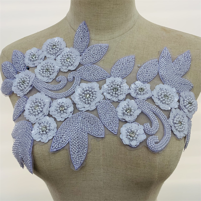Three-dimensional floral light luxury clothing, including collar flowers, corsages, accessories, flower embroidery, appliques, floral pairs, and lace Item Picture