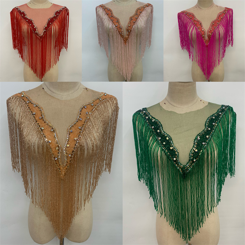 Handcrafted tassel quantified shawls for wedding dress and evening gown accessories