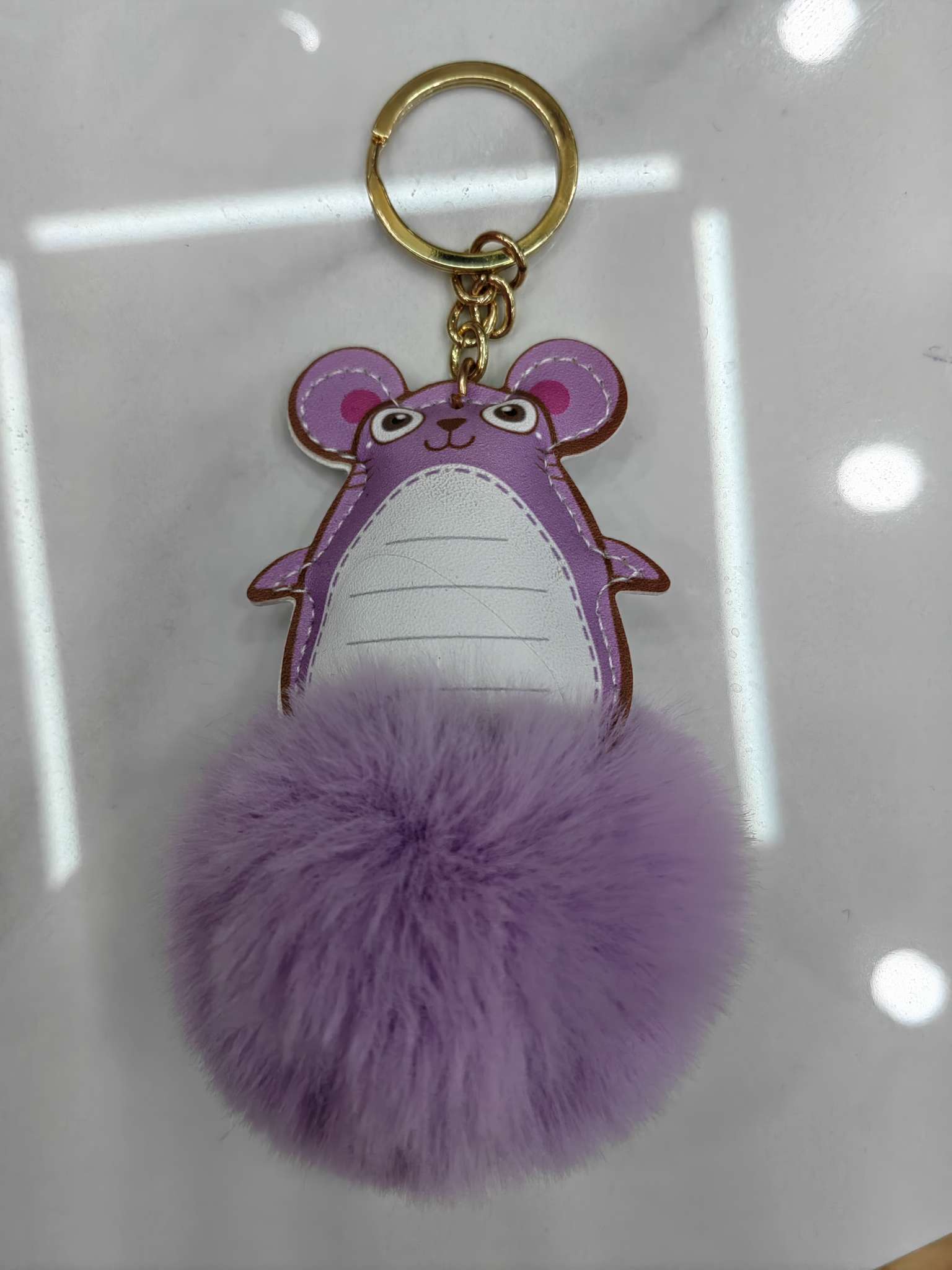 3711 Qilisa Accessories Cartoon Hairball Keychain Pendant