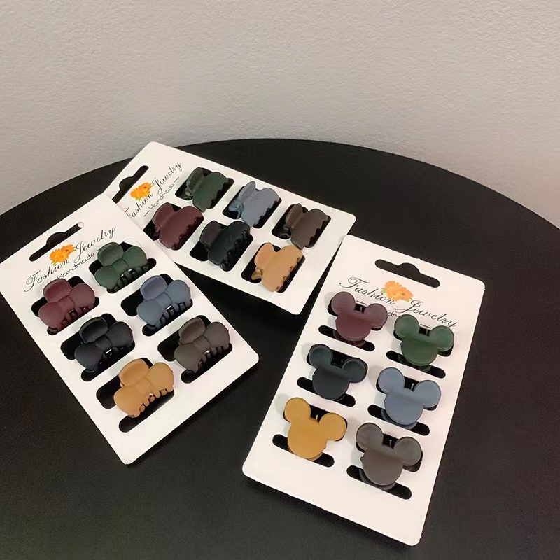 Small side simple bangs clip, small InS-style Korean style clip, 6-piece mixed color set details Picture