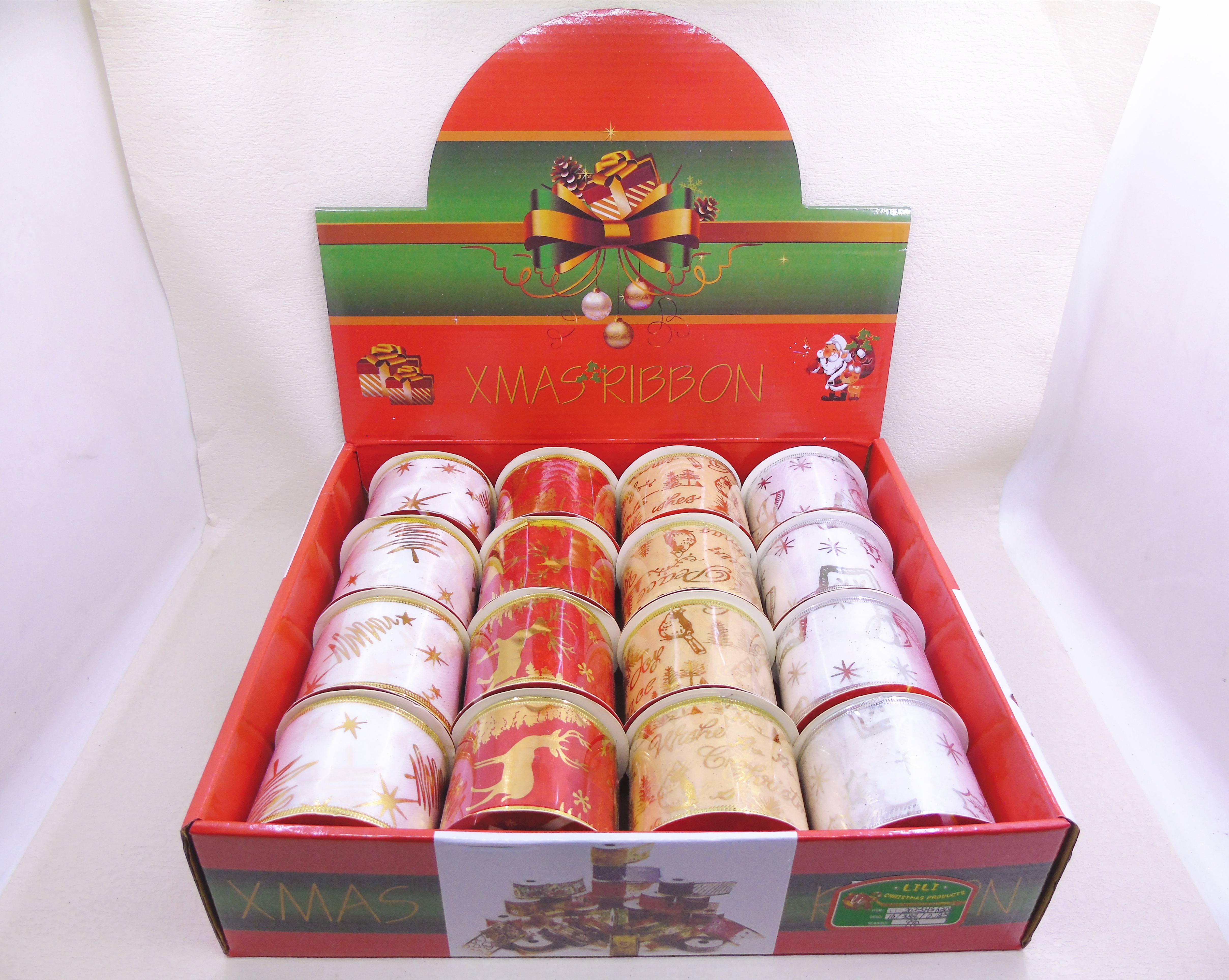 6.3CM wide Christmas Ribbon Roll Gift Box set 6308 Christmas supplies gift wholesale pic 1