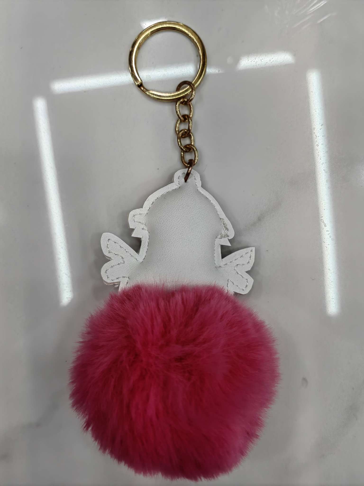 3711 Qilisa Accessories Owl Fur Ball Keychain Pendant detail image 2