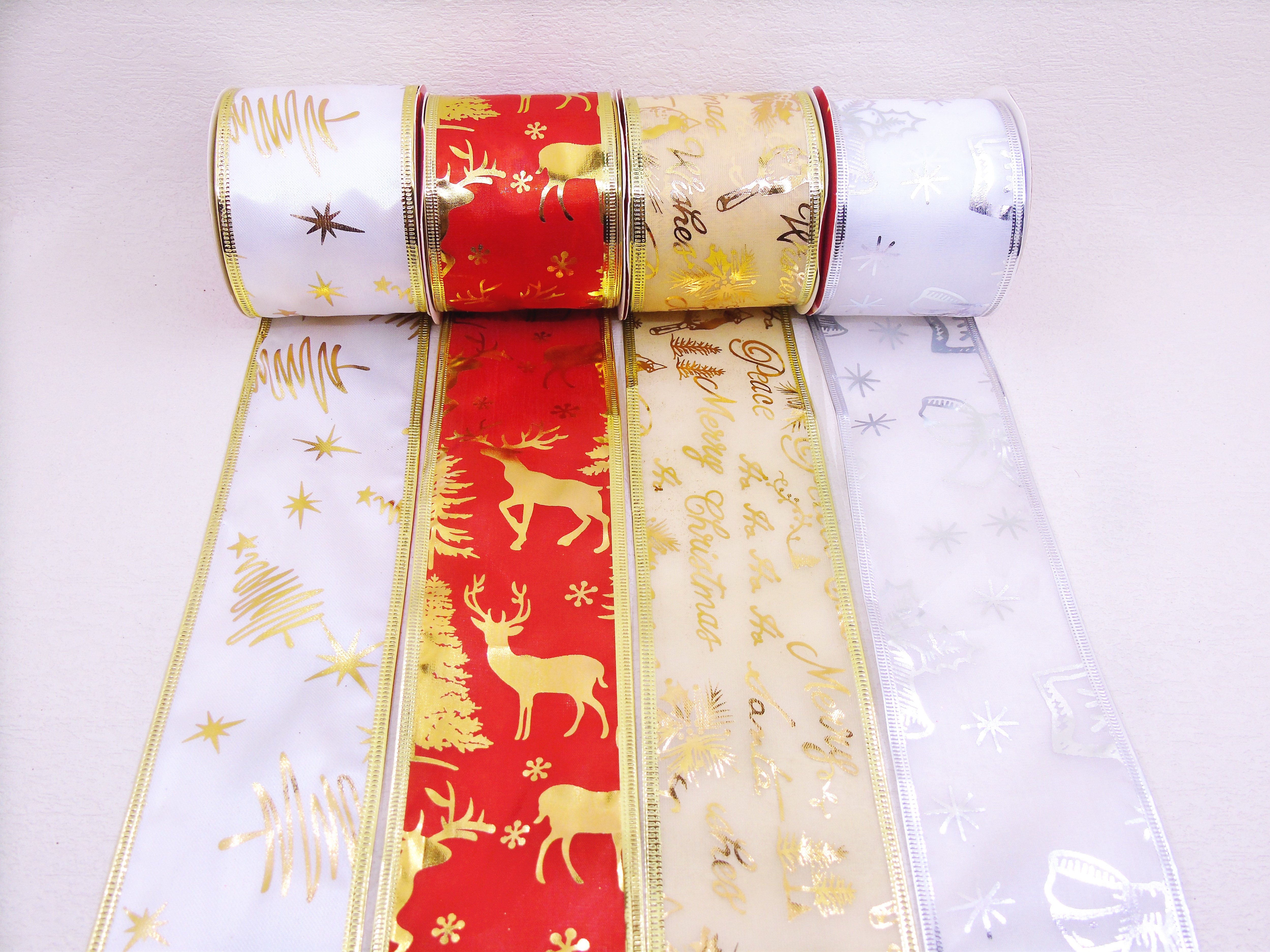 6.3CM wide Christmas Ribbon Roll Gift Box set 6308 Christmas supplies gift wholesale