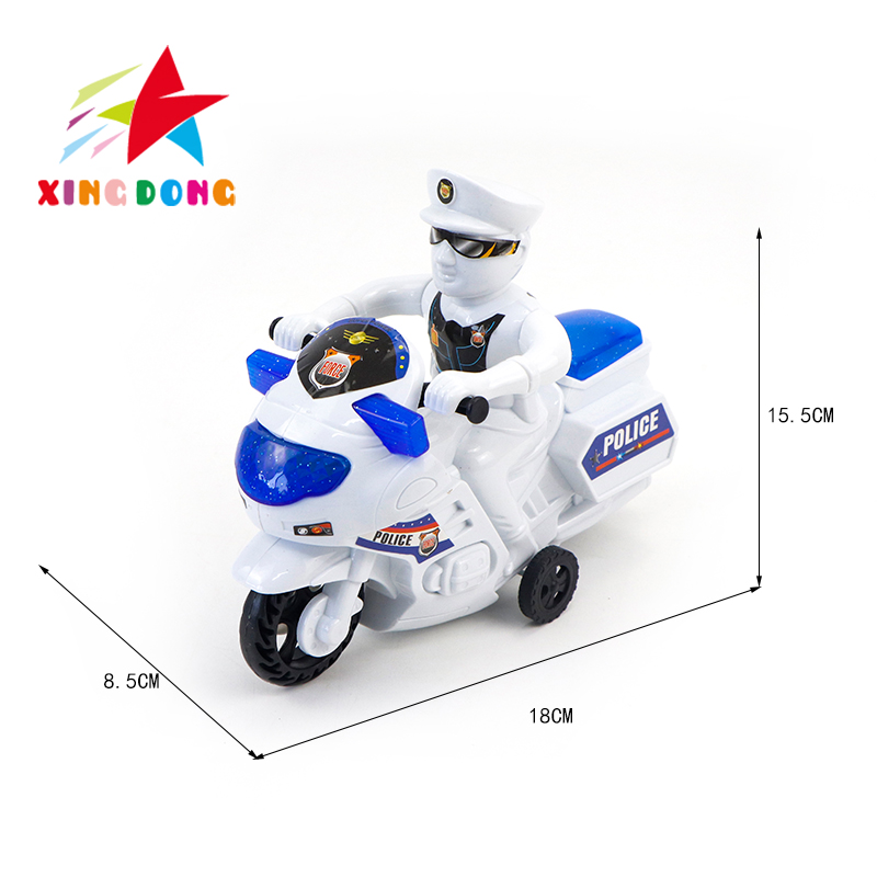 Children's toy cars, cable lights, motorcycles, boys' gifts, street stalls, toy motorcycles, police cars details Picture