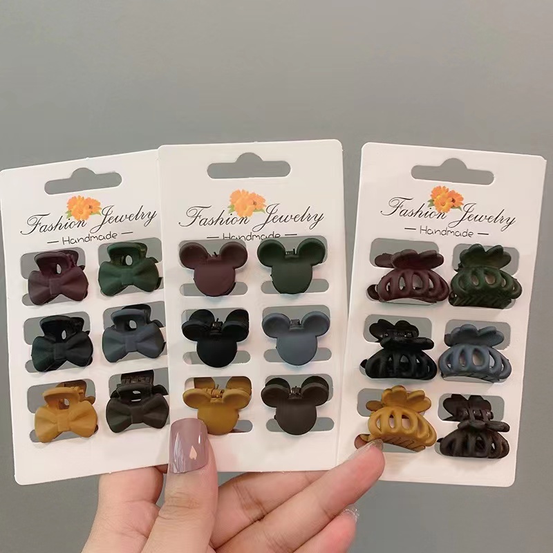 Small side simple bangs clip, small InS-style Korean style clip, 6-piece mixed color set