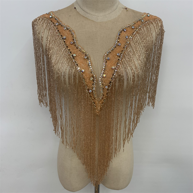 Handcrafted tassel quantified shawls for wedding dress and evening gown accessories Specification image
