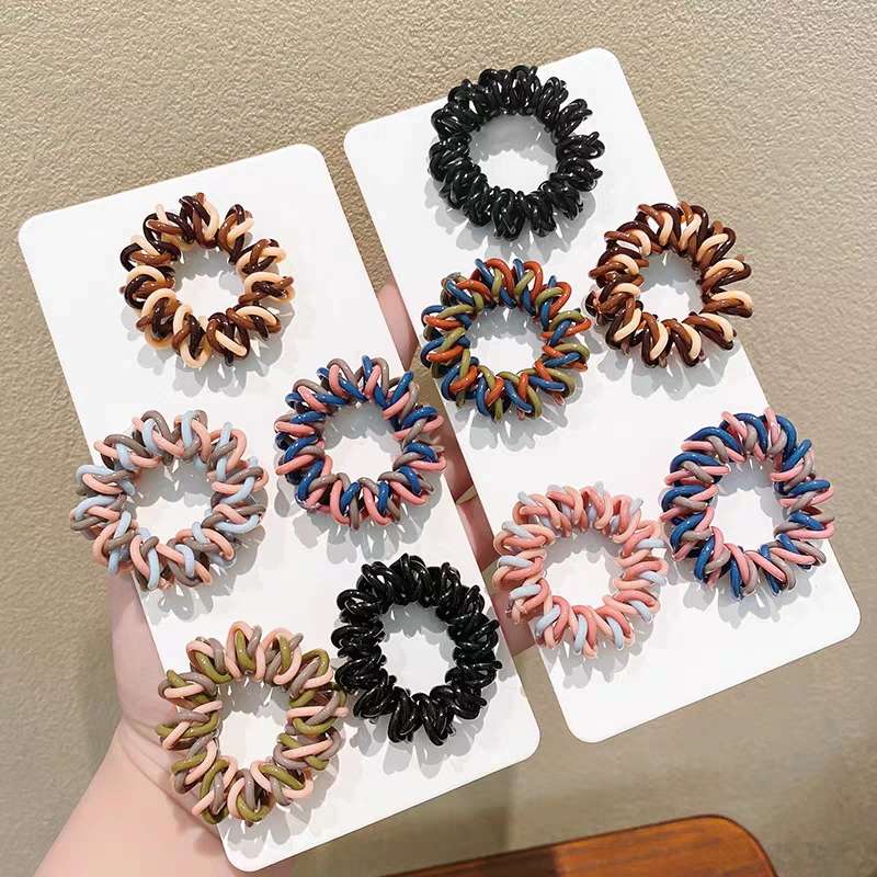 Telephone line hair tie women's high-end style hair tie 2023 new high-end hair tie leather band hair tie, no damage to hair accessories details Picture
