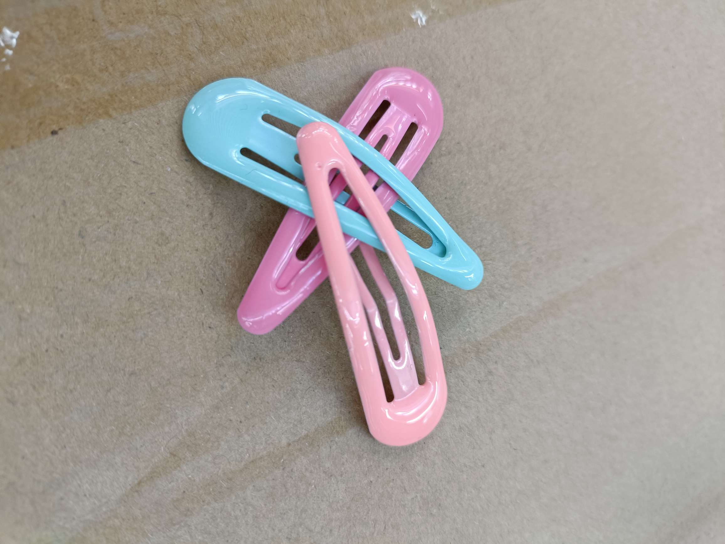 少女套塑托园BB夹梅红色十软陶配件压夹女孩可爱外贸内销水果糖果色几何形流海夹留海夹粉红儿童详情图8