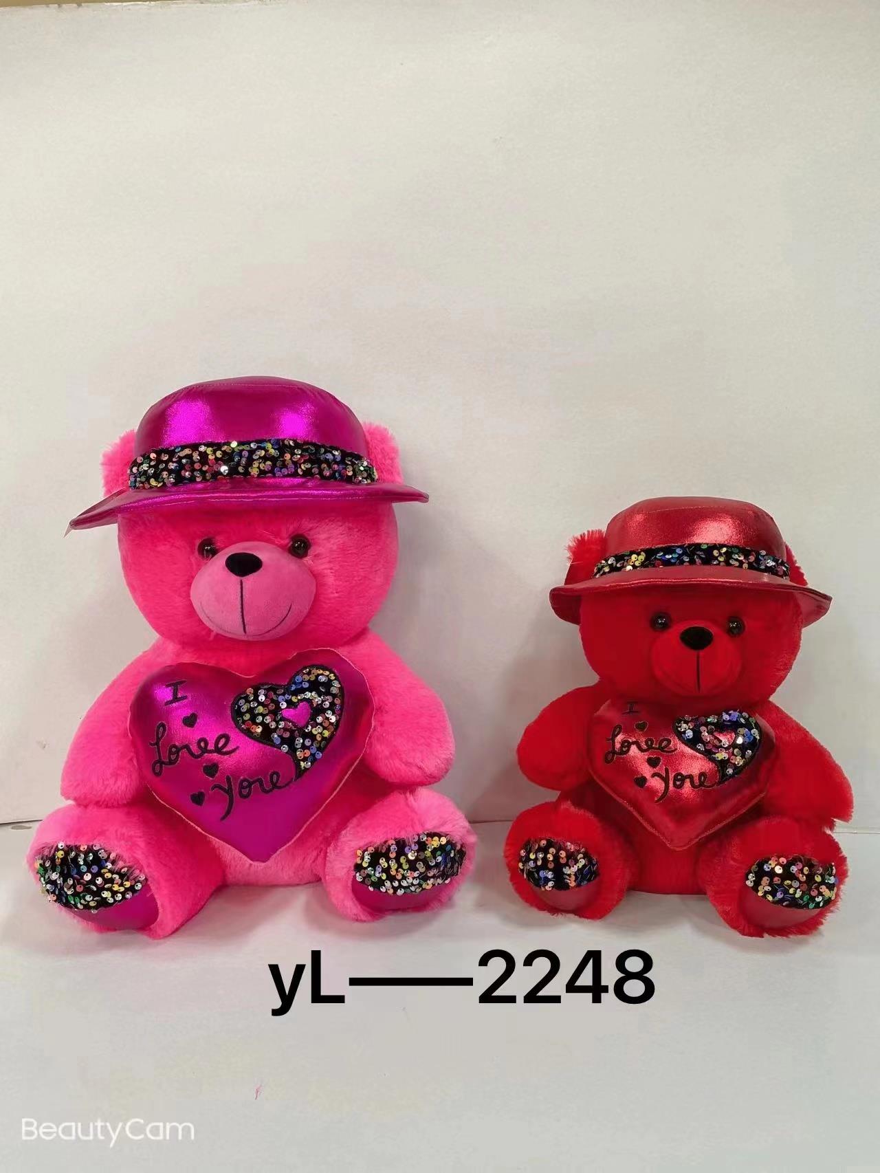 50cm new Valentine's Day plush and cute bear plush toy, a heart-hugging bear Day gift (Pik Shell), Happy sisters details Picture