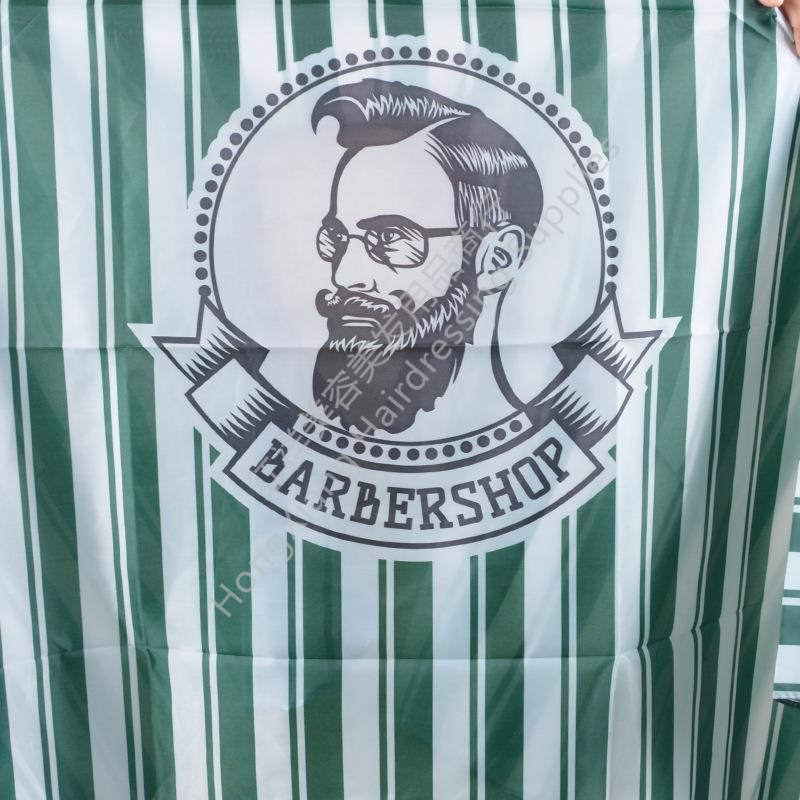 出口欧美美式复古人头围布barbershop网红男生油头条纹理发店围布批发详情2