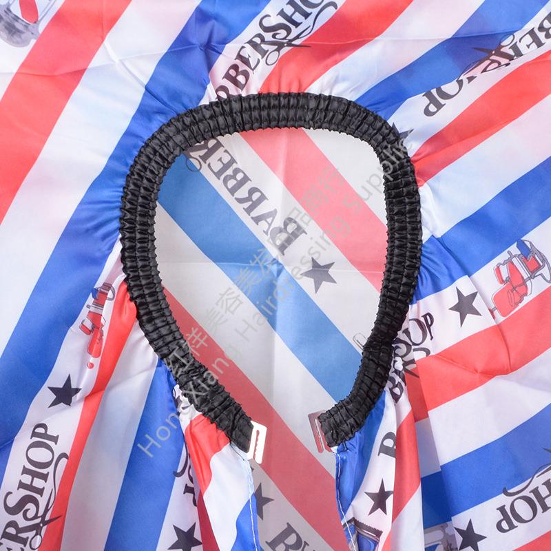 出口欧美美式复古人头围布barbershop网红男生油头条纹理发店围布详情4