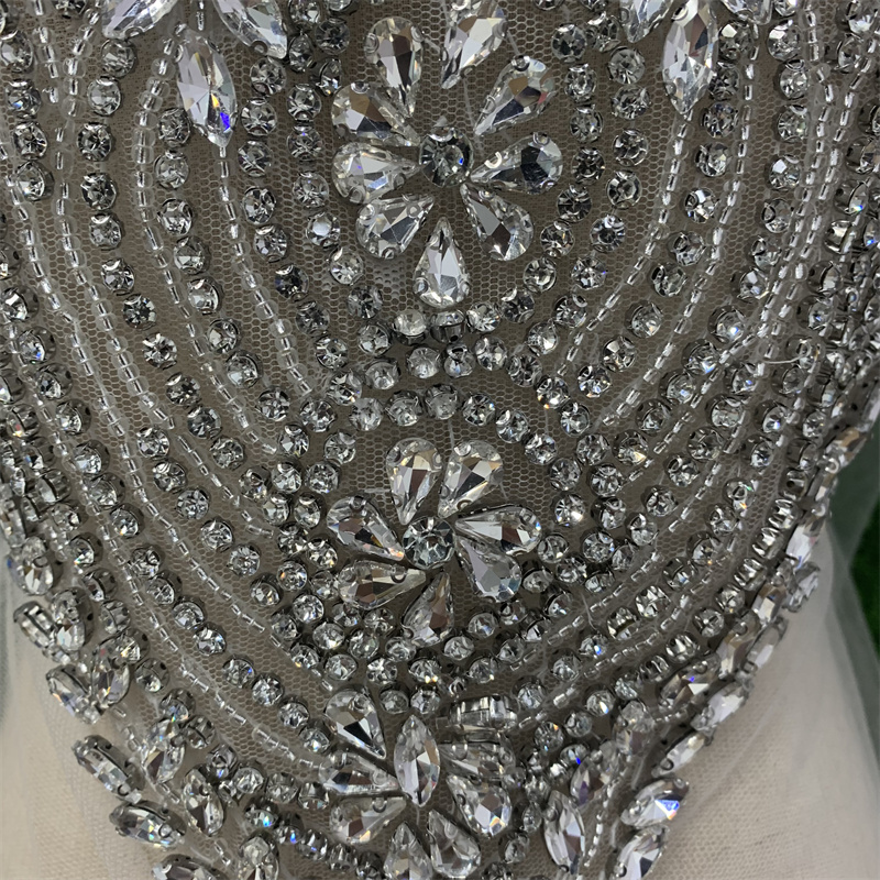 Handcrafted wedding dress and formal wear decorative decal front and back sets Specification image