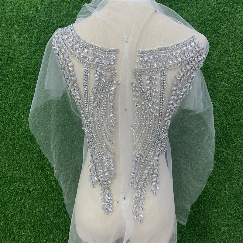 Handcrafted wedding dress and formal wear decorative decal front and back sets details Picture