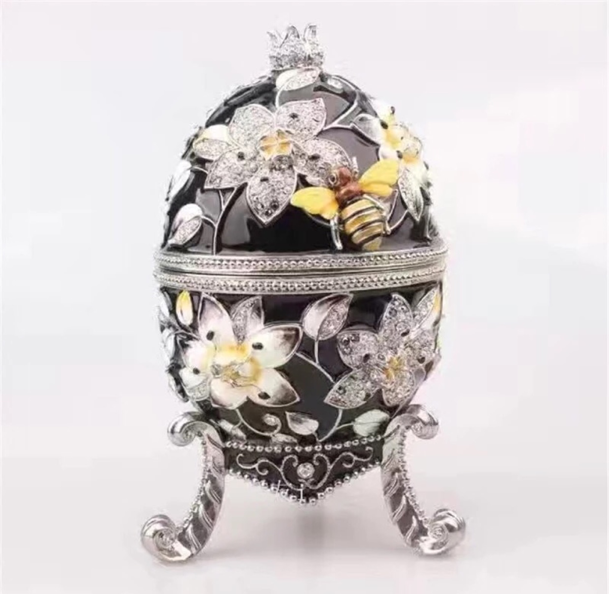 Alloy enamel decorative items, handicrafts, egg jewelry box Item Picture