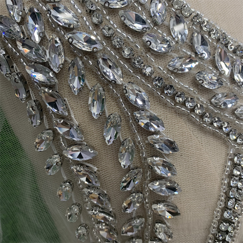 Handcrafted wedding dress and formal wear decorative decal front and back sets Item Picture