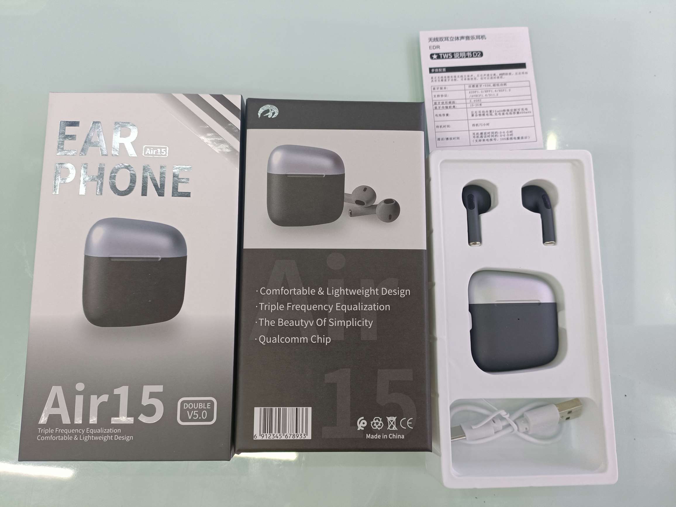Air15 frosted Bluetooth headphones