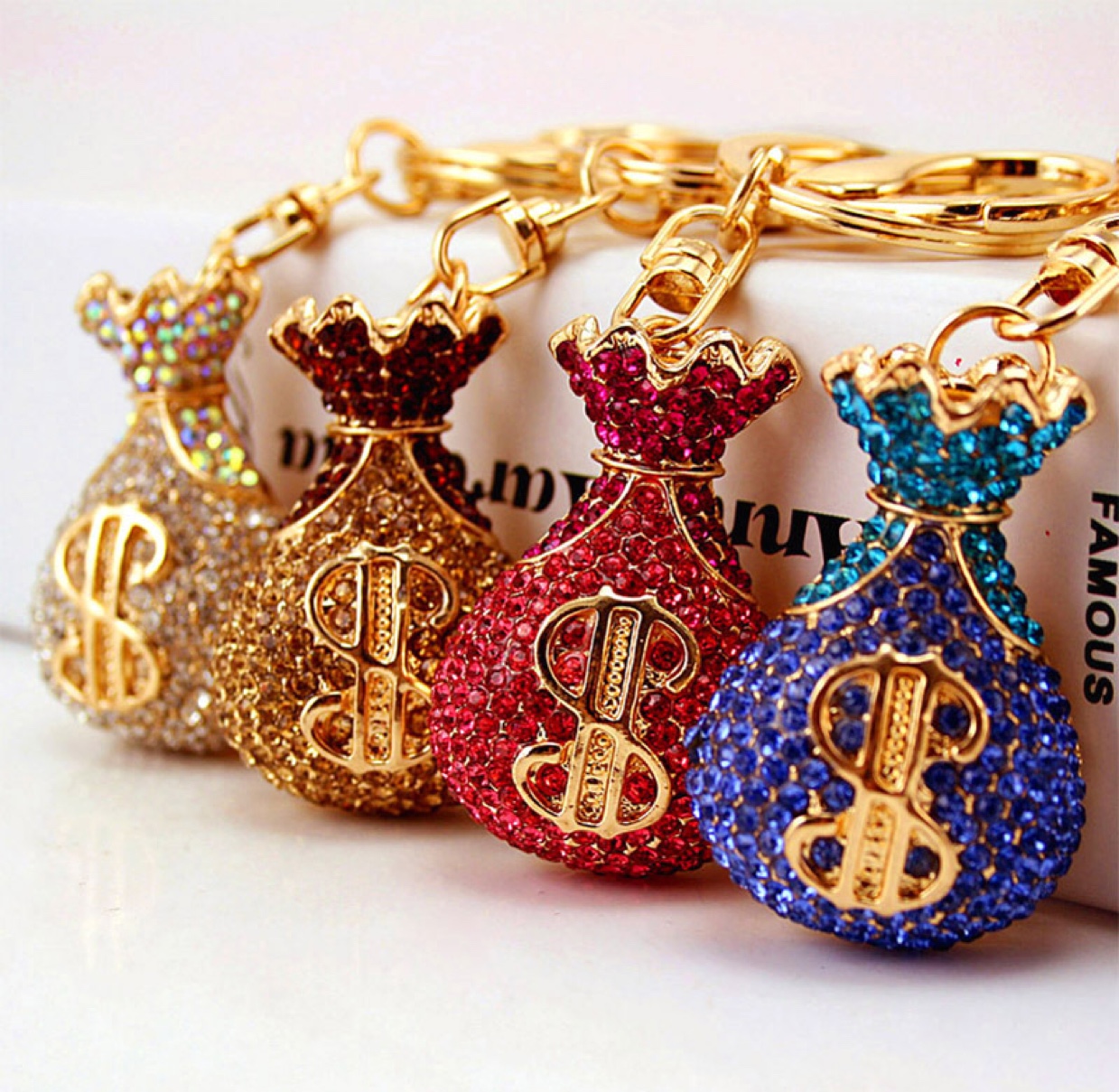 Alloy Point Drill Bag Key Chain Alloy Pendant details Picture
