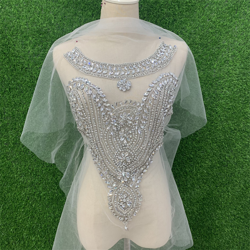 Handcrafted wedding dress and formal wear decorative decal front and back sets