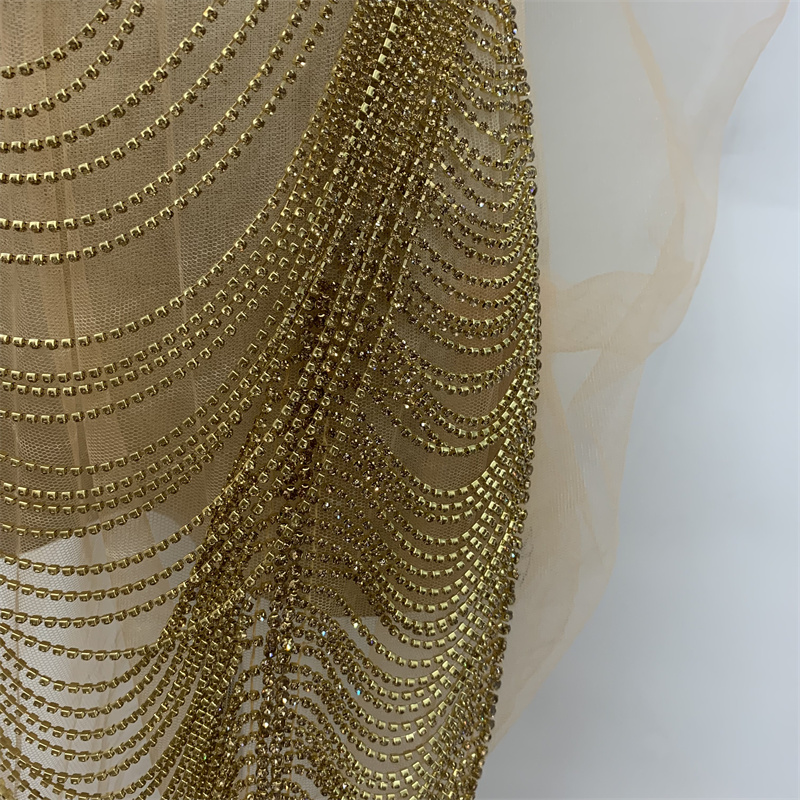 Gold Fringe Backless Party Party Elegant Slim-Fit Dress Dress Accessories details Picture