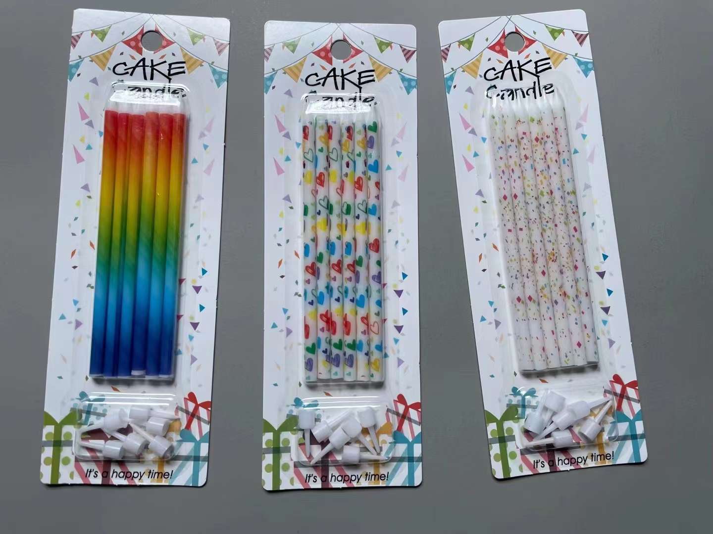 6 Colorful Candles, Colorful, Bright, Suitable For Birthday, Holiday Size Gifts Specification drawing