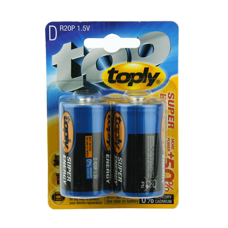 toply1号电池1.5V锌锰燃气灶D型干电池热水器R20P大号电池现货详情图3