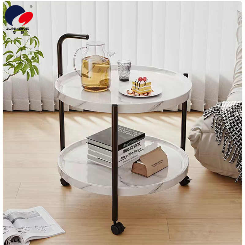 A small coffee table with universal wheels, a portable sideboard, a wheeled trolley storage rack, and a living room coffee table of the same style as IKEA Specification image