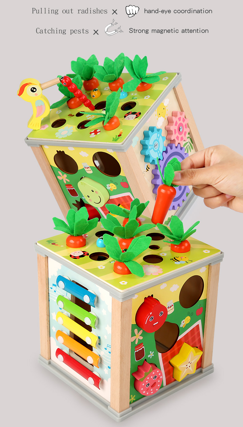 新品多功能九合一百宝箱拔萝卜形状配对玩具套装幼儿园益智玩具详情8