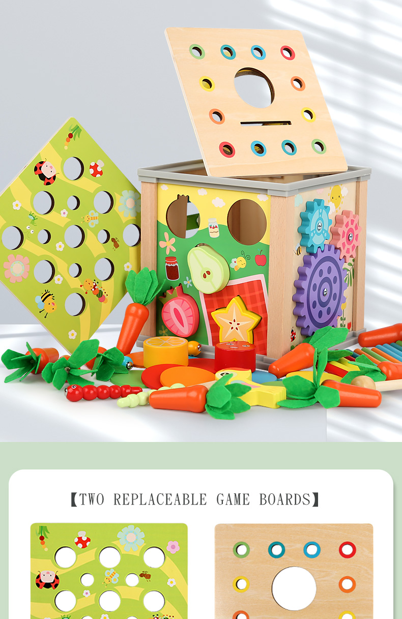 新品多功能九合一百宝箱拔萝卜形状配对玩具套装幼儿园益智玩具详情4