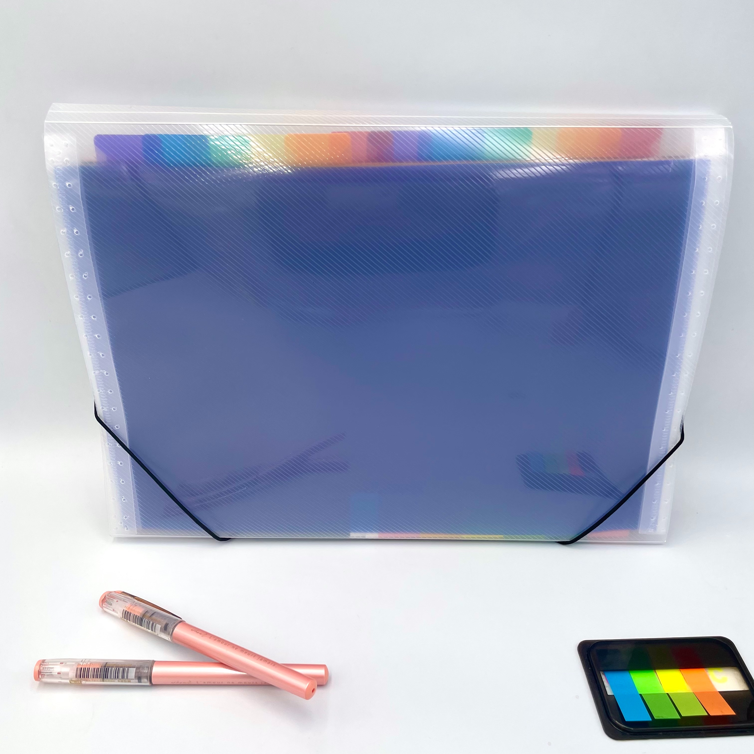 斜纹透明风琴包13层 A4票据资料包绑带文件收纳包厂家直销文件夹详情9