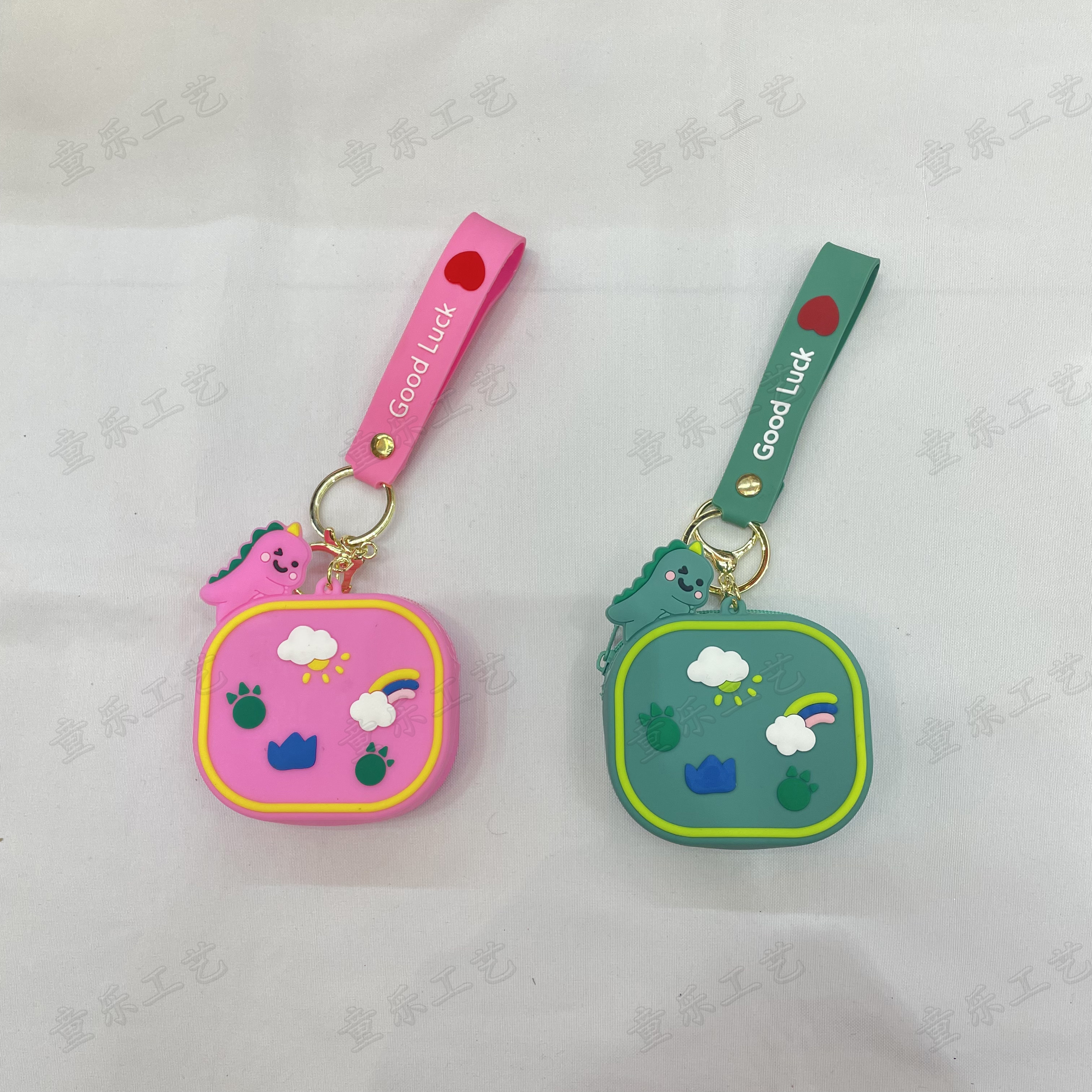 创意可爱小恐龙软胶零钱包卡通恐龙公仔包包挂件