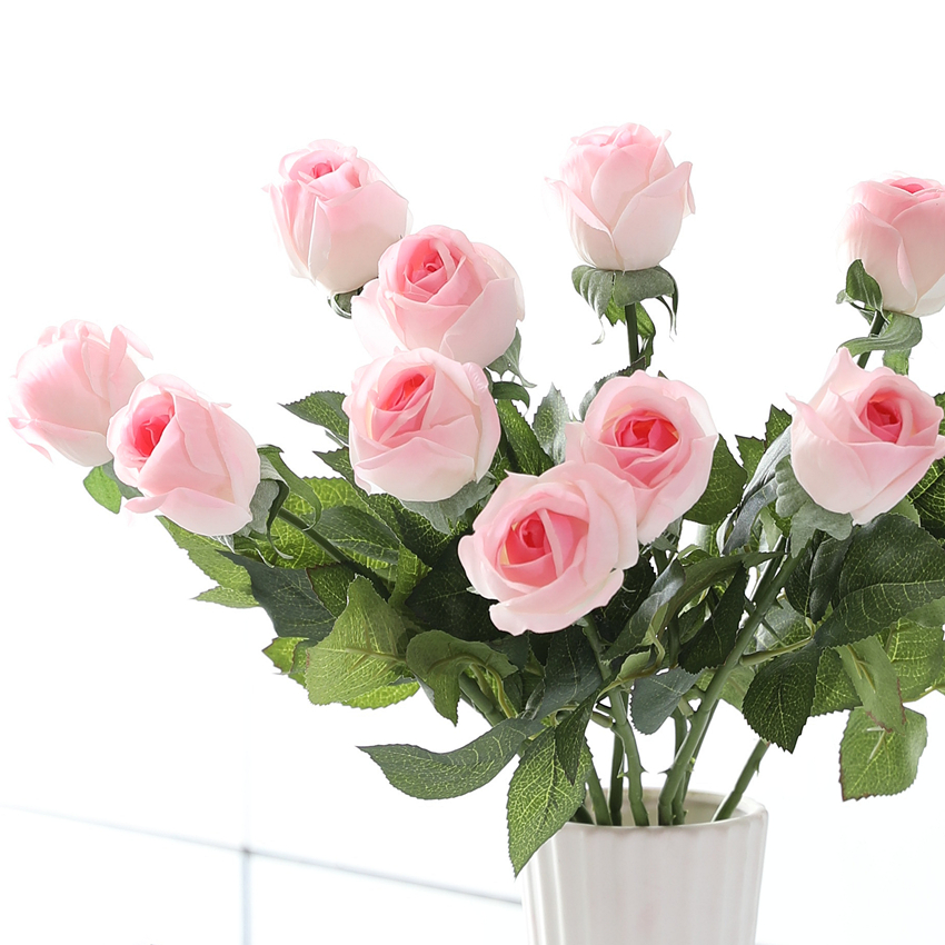 Artificial garden flowers, artificial touch roses, home decoration artificial flowers, special offer on Pinduoduo and Douyin Specification image