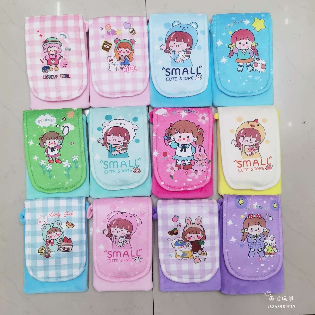 厂家批发专业生产毛绒玩具厂家直销翻盖手机包恐龙印刷热转印三丽鸥翻盖手机包恐龙挎包单肩包独角兽挎包单肩包斜挎包毛绒玩具  详情图6